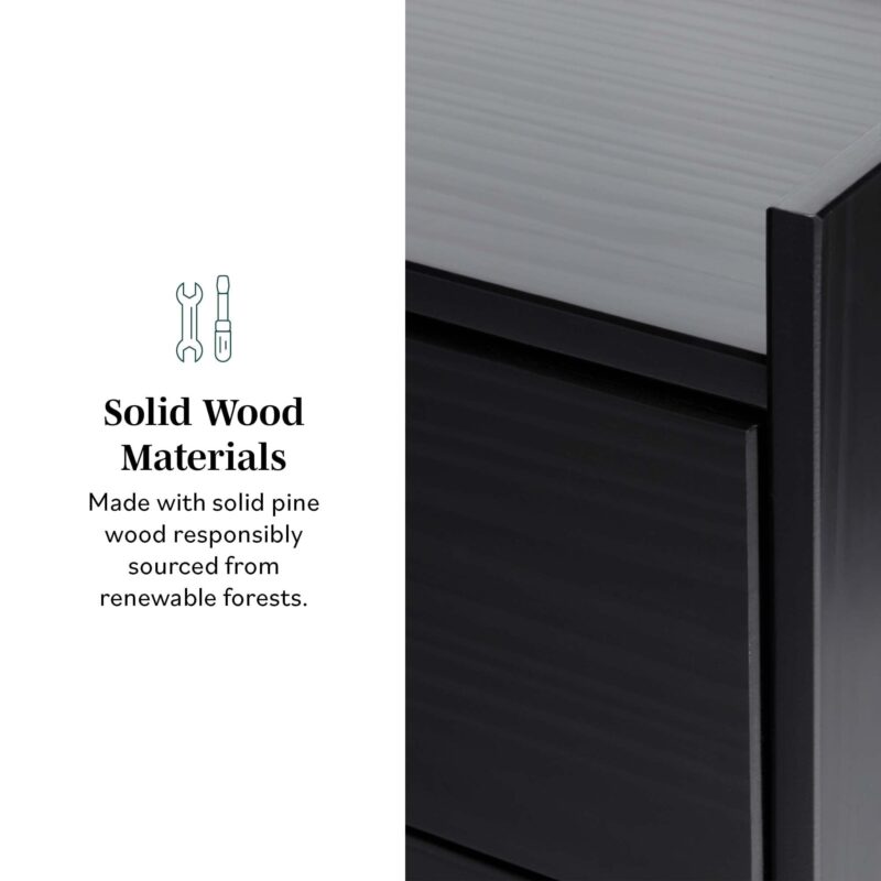 Lee Mid-Century Modern Wood Nightstand - Image 17