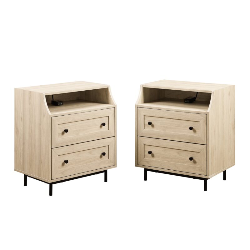 Lisa 2 Drawer Nightstand with USB - Image 12