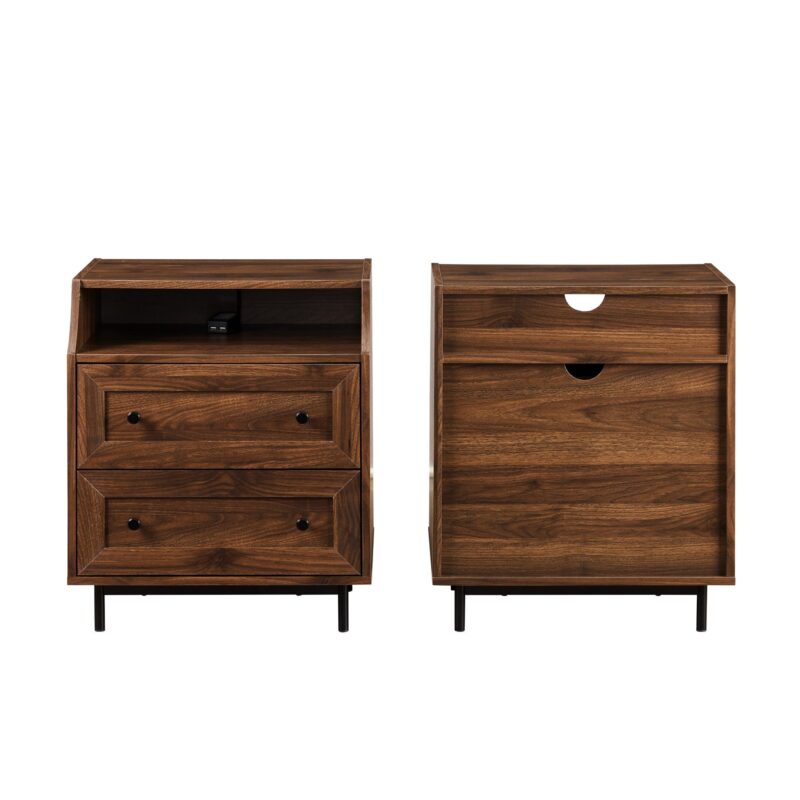 Lisa 2 Drawer Nightstand with USB - Image 8