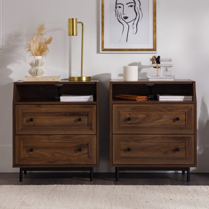 Lisa 2 Drawer Nightstand with USB - Image 10