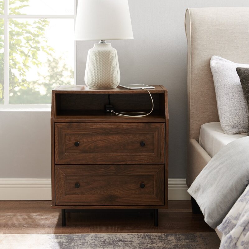 Lisa 2 Drawer Nightstand with USB - Image 5