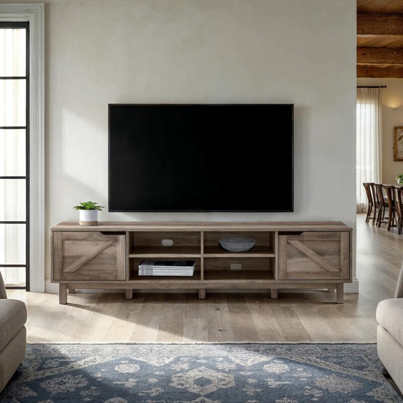 Barn Door 70" Rustic TV Stand - Image 8