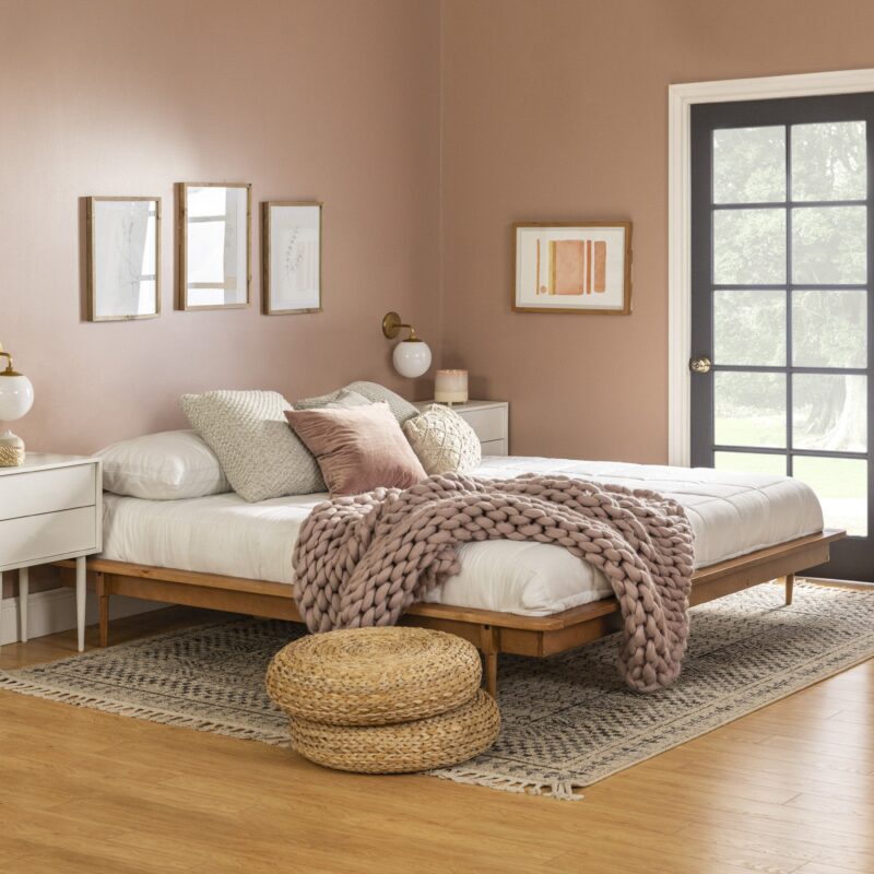 Walker Edison Spindle King Mid-Century Solid Wood Platform Bed - Image 8