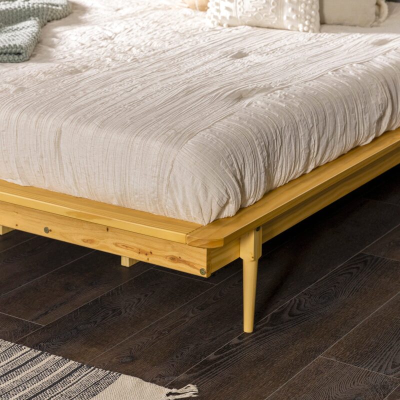 Walker Edison Spindle King Mid-Century Solid Wood Platform Bed - Image 7