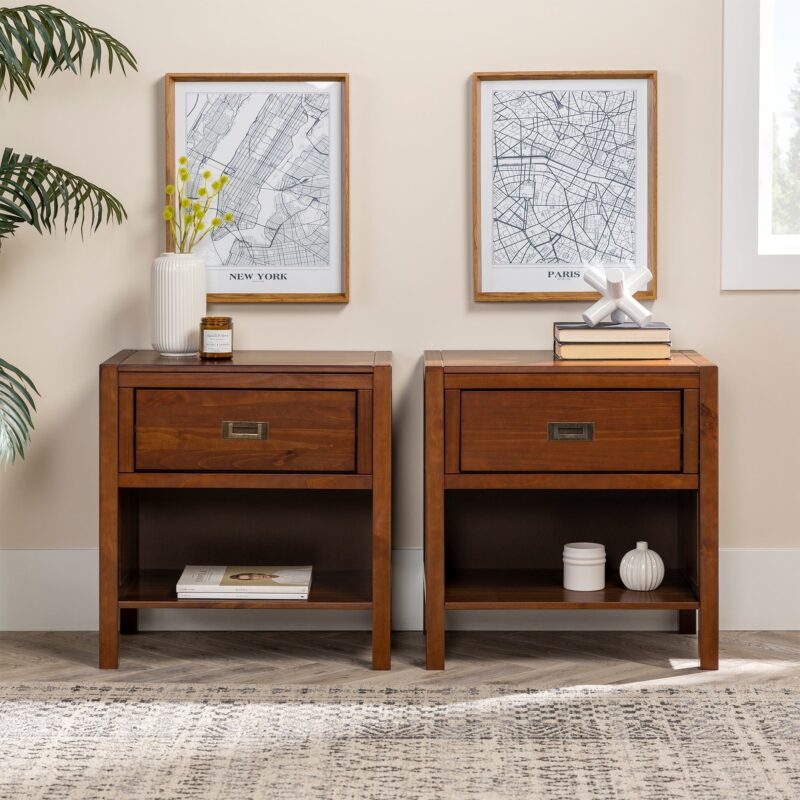 Lydia Solid Wood Modern Contemporary Nightstand - Image 3