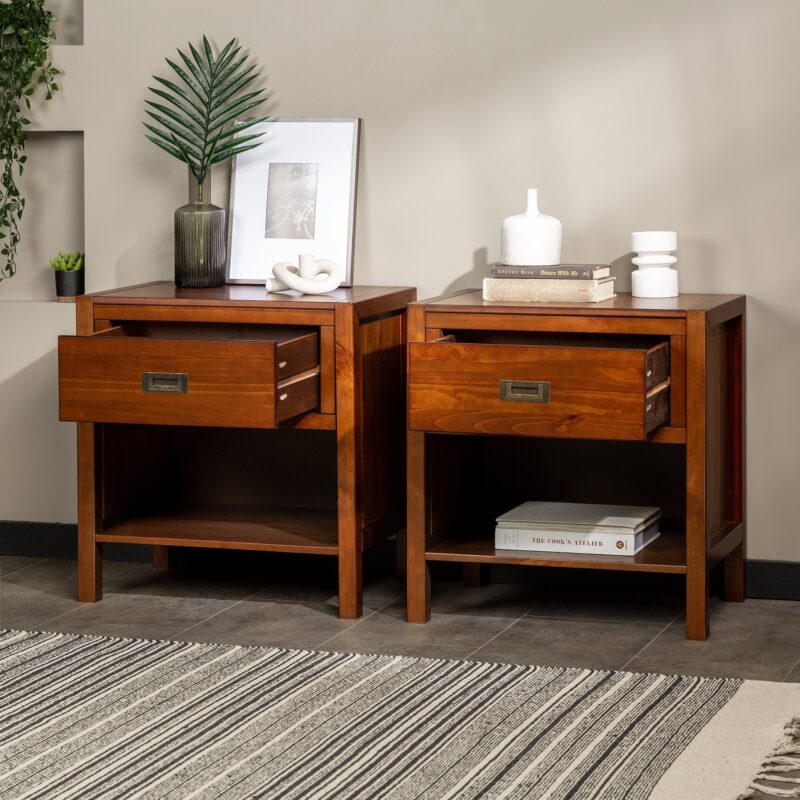 Lydia Solid Wood Modern Contemporary Nightstand - Image 4