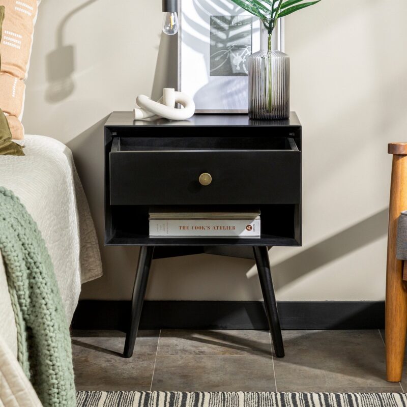 Mid-Century Solid Wood Nightstand Collection (1 or 2 Drawer) - Image 36