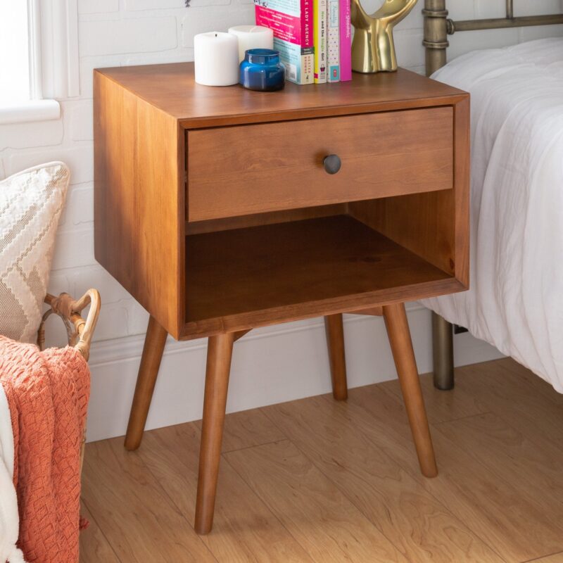 Mid-Century Solid Wood Nightstand Collection (1 or 2 Drawer) - Image 27