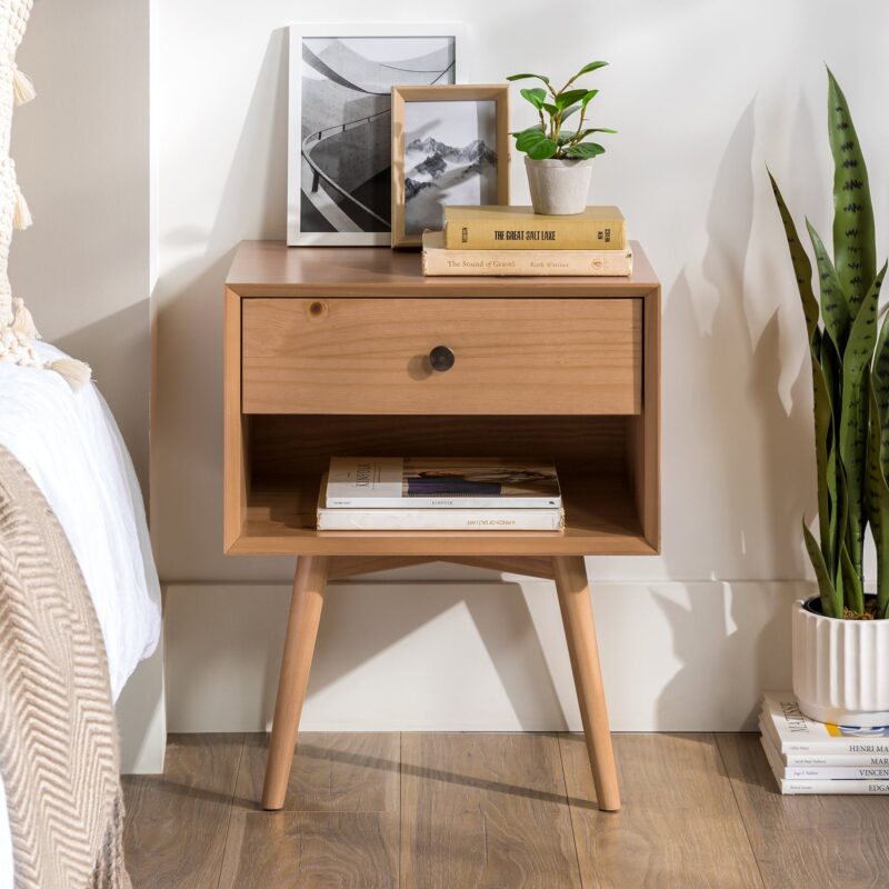 Mid-Century Solid Wood Nightstand Collection (1 or 2 Drawer) - Image 41