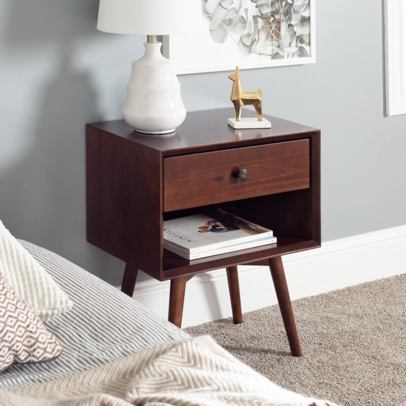 Mid-Century Solid Wood Nightstand Collection (1 or 2 Drawer) - Image 34