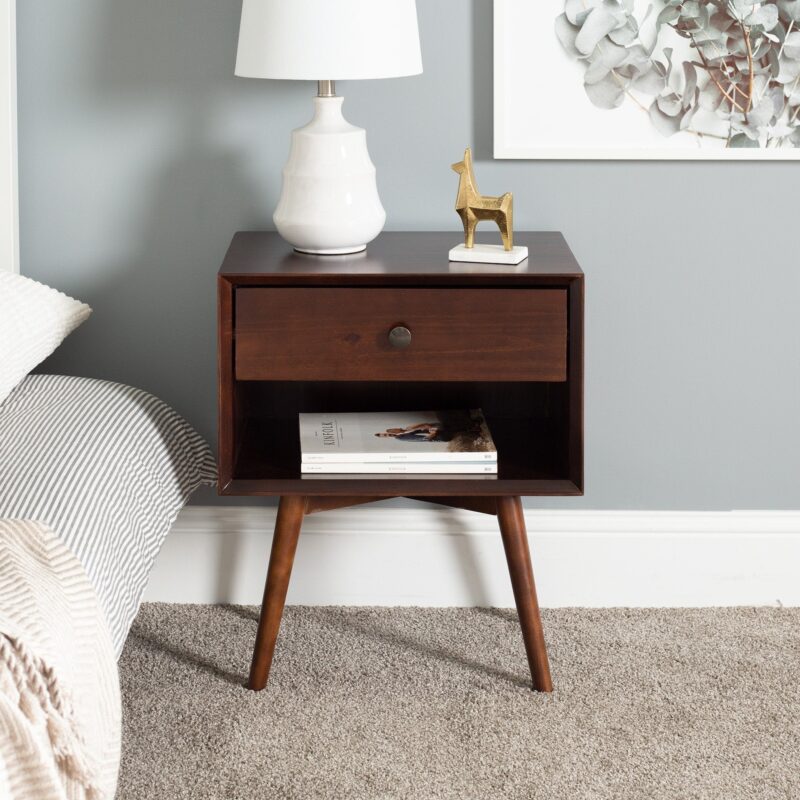 Mid-Century Solid Wood Nightstand Collection (1 or 2 Drawer) - Image 33