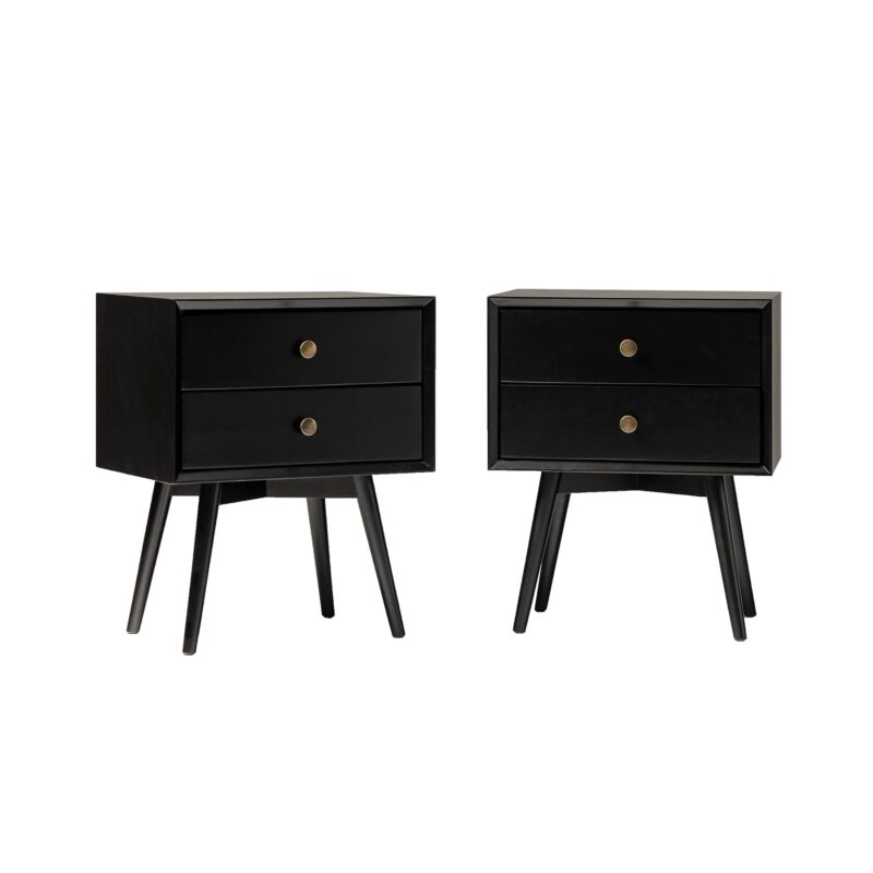 Mid-Century Solid Wood Nightstand Collection (1 or 2 Drawer) - Image 17
