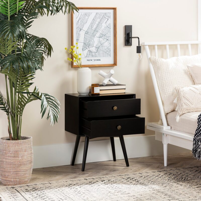 Mid-Century Solid Wood Nightstand Collection (1 or 2 Drawer) - Image 18