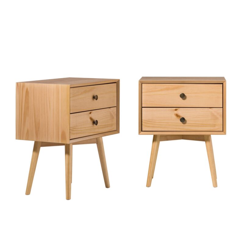 Mid-Century Solid Wood Nightstand Collection (1 or 2 Drawer) - Image 23