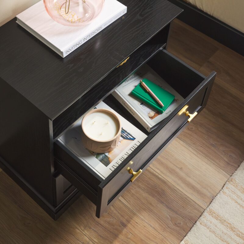 Clyde Modern Farmhouse Easy Assembly 2-Drawer Nightstand/Side Table - Image 7