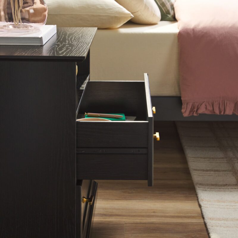 Clyde Modern Farmhouse Easy Assembly 2-Drawer Nightstand/Side Table - Image 8