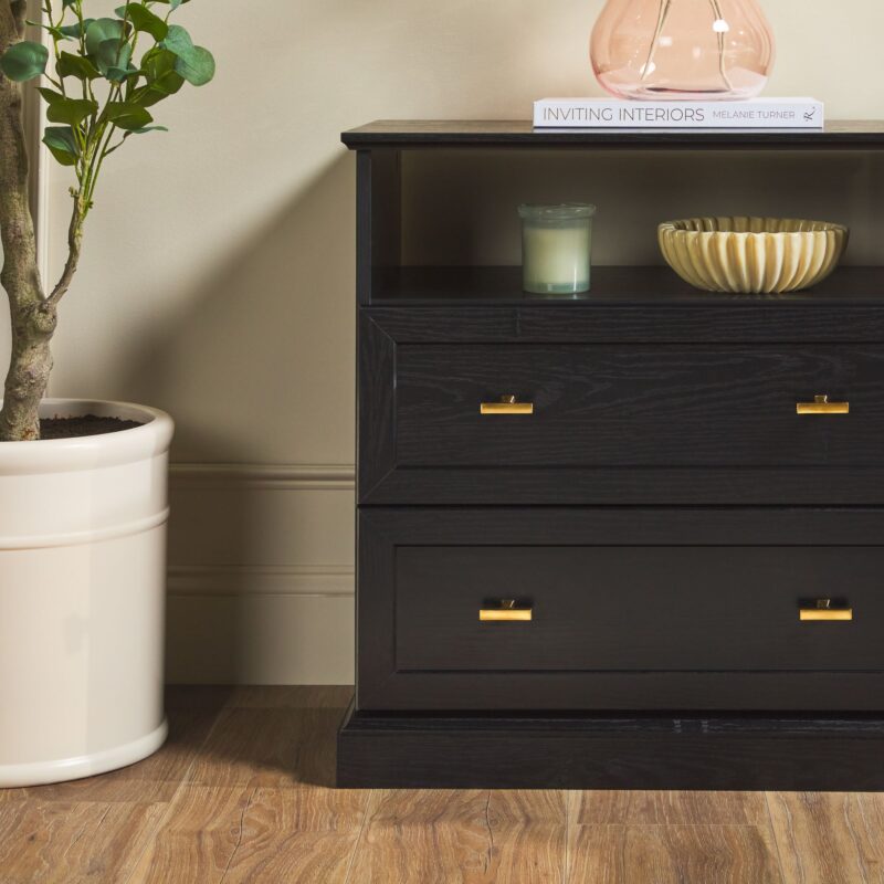 Clyde Modern Farmhouse Easy Assembly 2-Drawer Nightstand/Side Table - Image 12