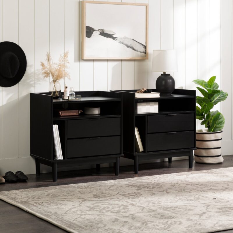 Lee Mid-Century Modern Wood Nightstand - Image 9
