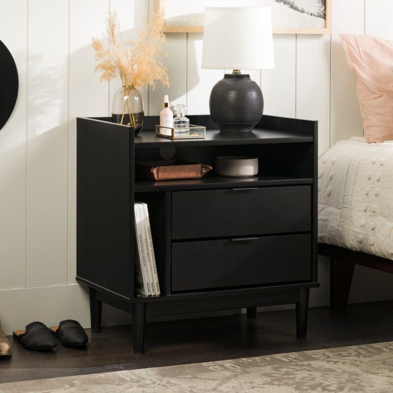 Lee Mid-Century Modern Wood Nightstand - Image 8