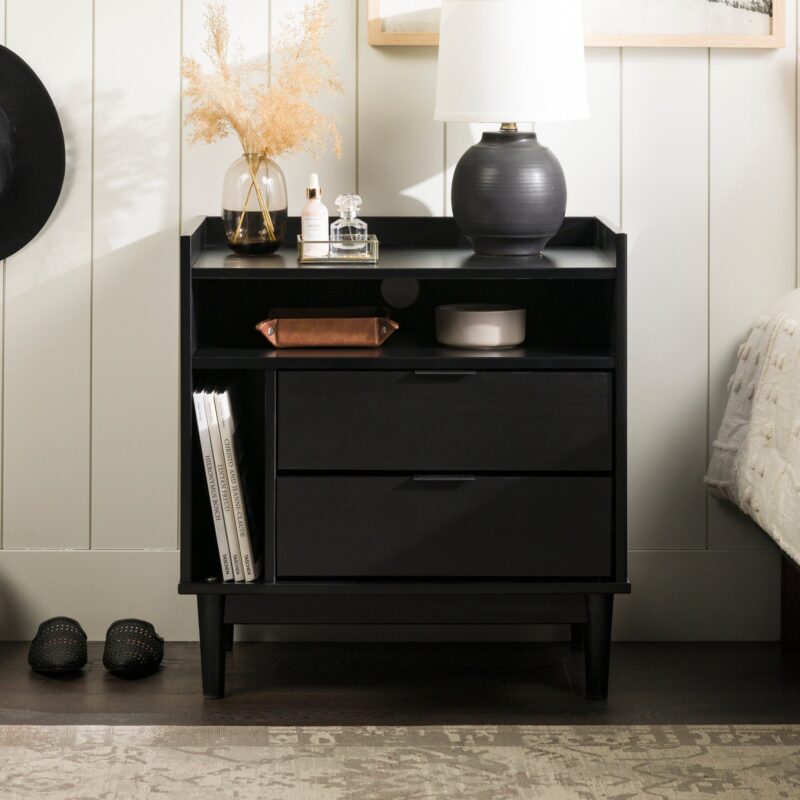 Lee Mid-Century Modern Wood Nightstand - Image 2