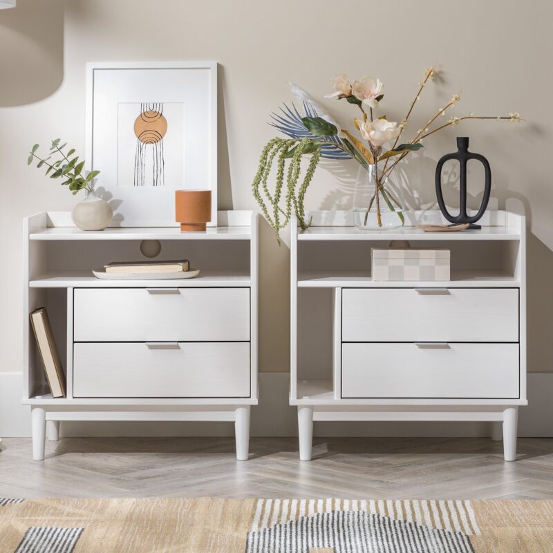 Lee Mid-Century Modern Wood Nightstand - Image 6