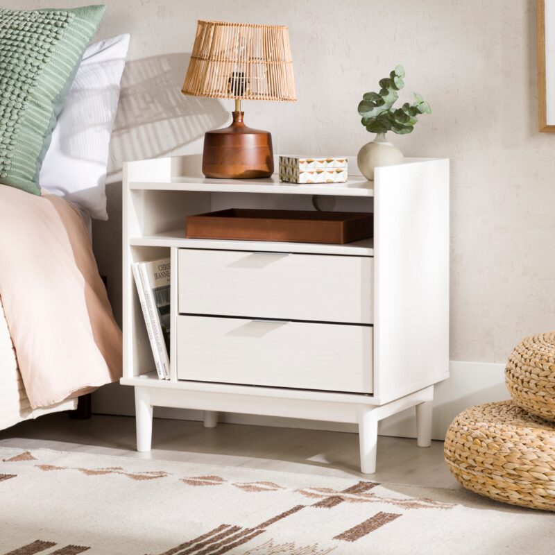 Lee Mid-Century Modern Wood Nightstand - Image 7