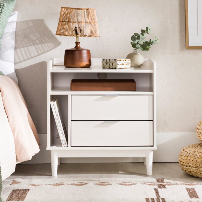 Lee Mid-Century Modern Wood Nightstand - Image 3