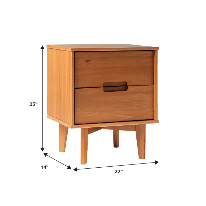 Sloane Mid Century Modern Solid Wood Nightstand - Image 4