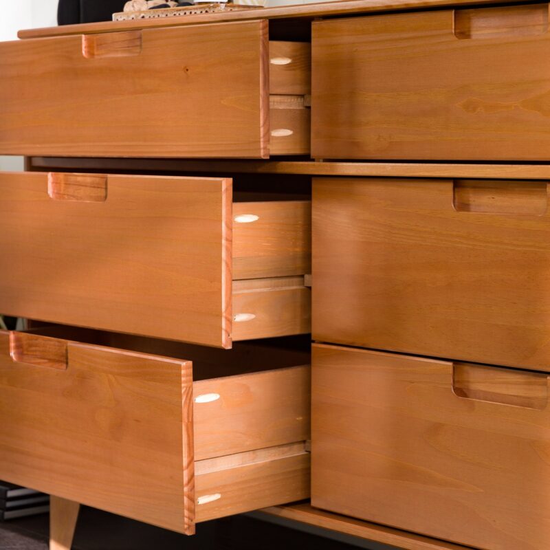 Sloane Mid Century Modern Solid Wood Dresser - Image 5