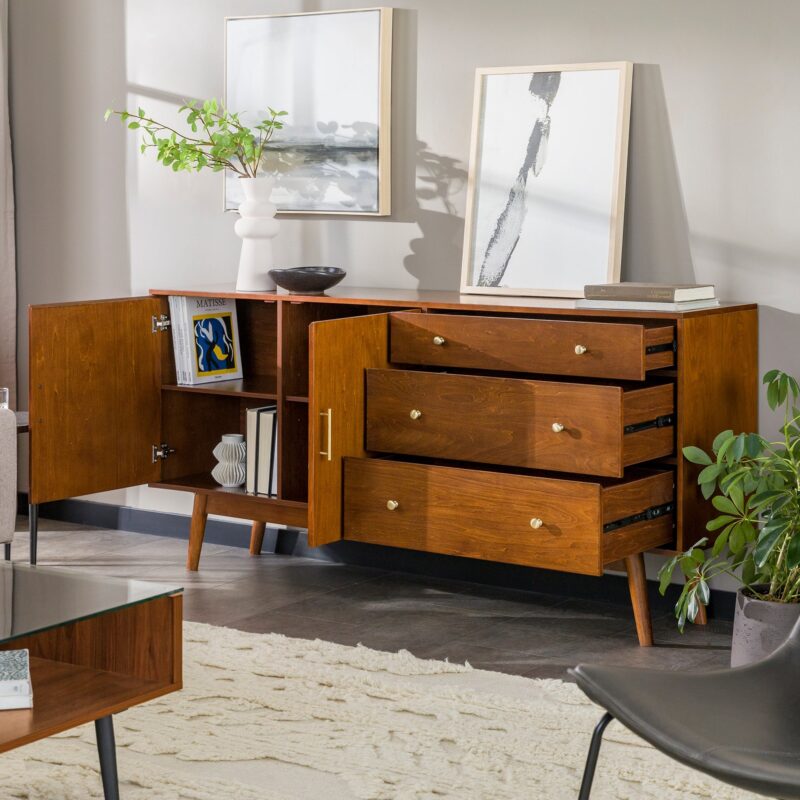 Mid-Century 70" Modern Console Buffet Sideboard - Image 9