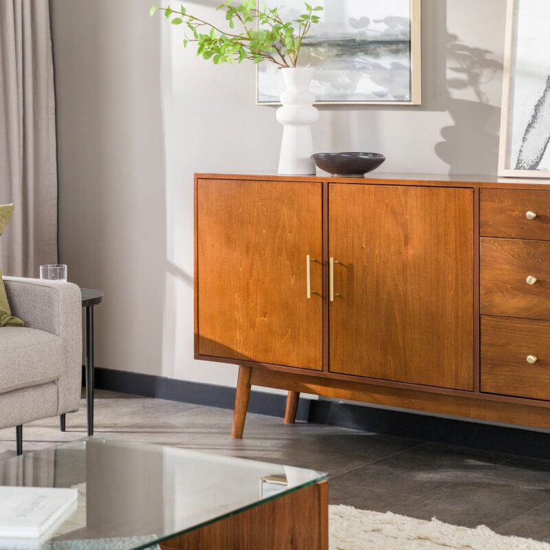 Mid-Century 70" Modern Console Buffet Sideboard - Image 11