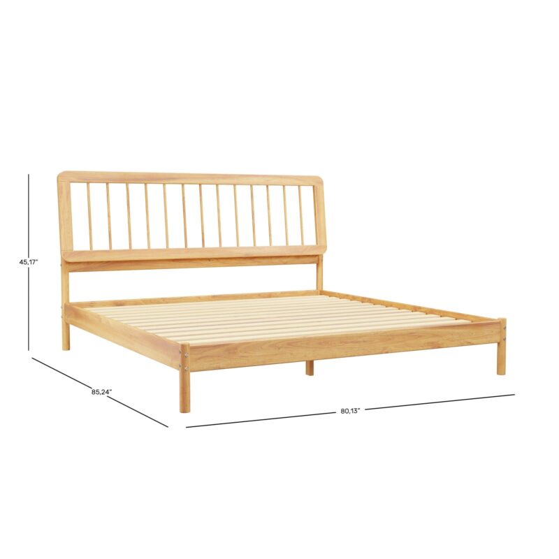Cama Mid-Century Modern Solid Wood Spindle Bedframe - Image 22
