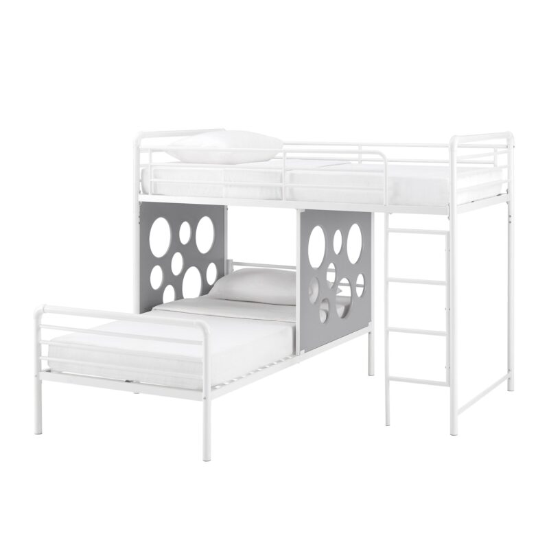 Devan 60" L-Shape Bunk Bed with Cut Out Panels - Image 11