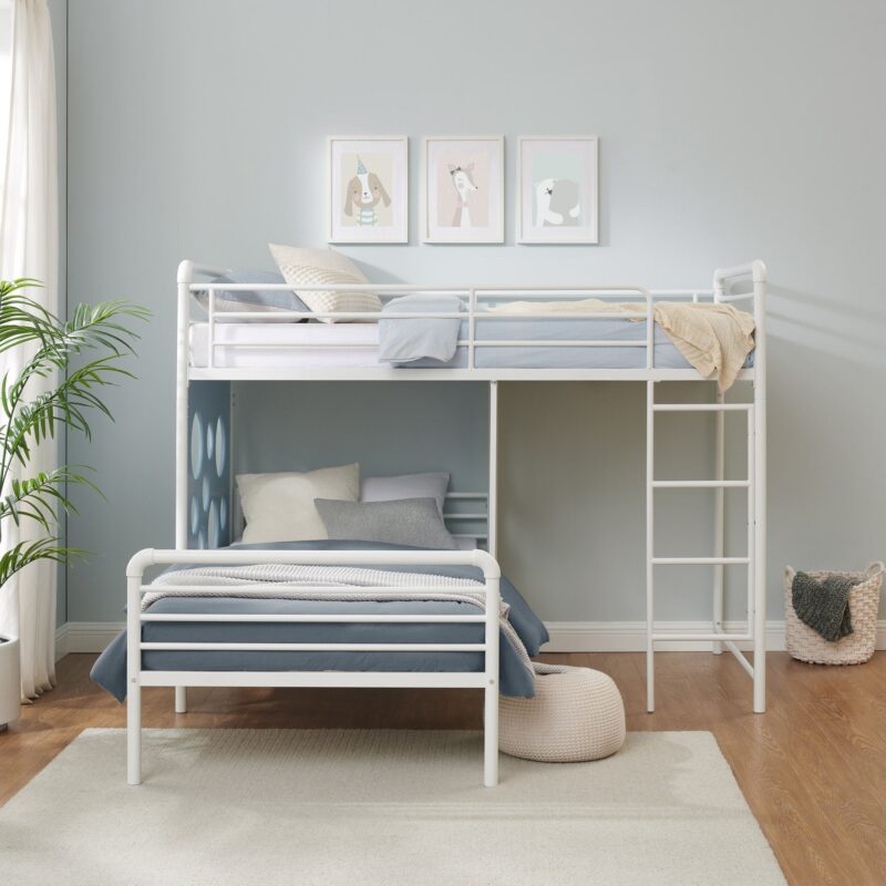 Devan 60" L-Shape Bunk Bed with Cut Out Panels - Image 3