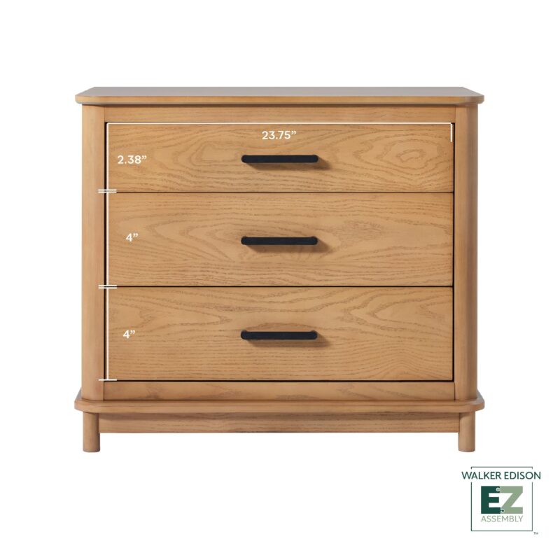 Annette Contemporary 3-Drawer Wood Nightstand - Image 7