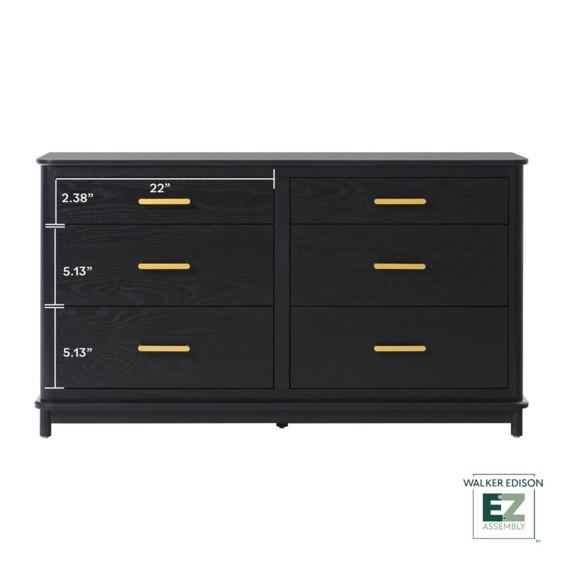 Annette Contemporary 6-Drawer Wood Dresser - Image 7