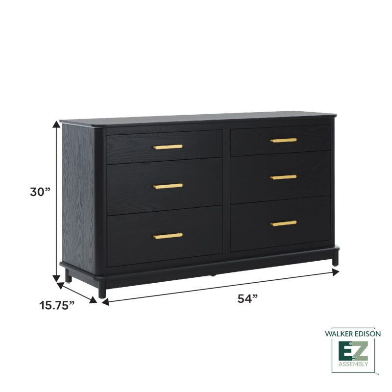 Annette Contemporary 6-Drawer Wood Dresser - Image 5