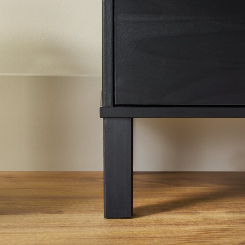 Elias Modern Curved-Frame Solid Wood Nightstand - Image 21