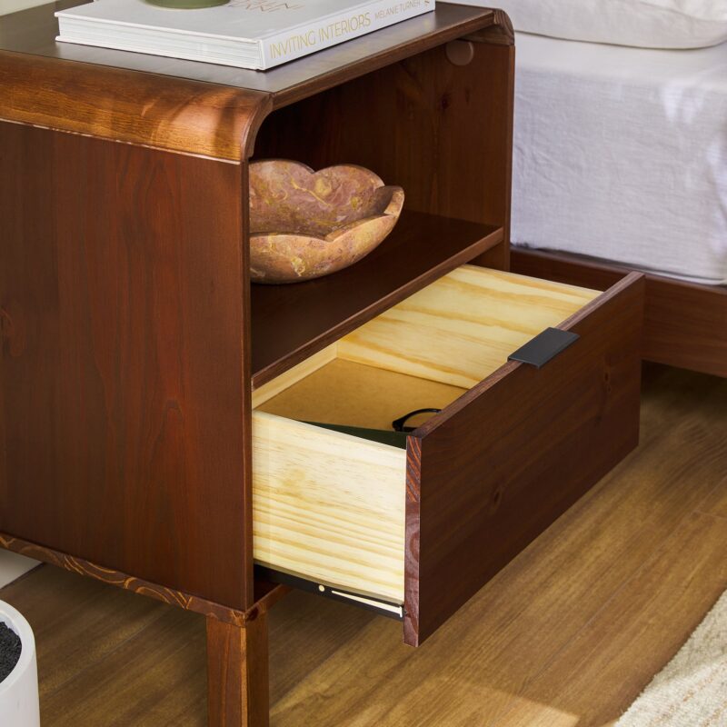 Elias Modern Curved-Frame Solid Wood Nightstand - Image 12