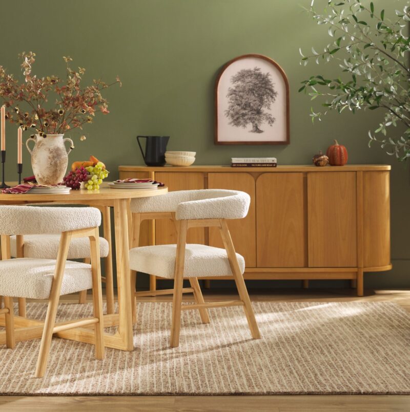 Ezra 70" Modern Curved Sideboard Cabinet - Image 2