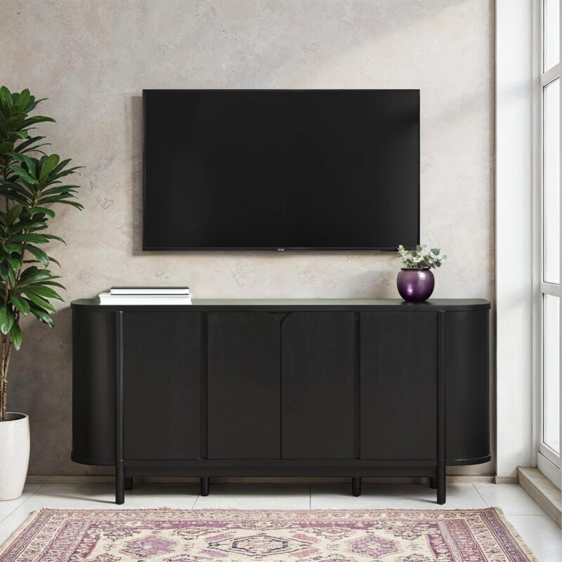 Ezra 70" Modern Curved Sideboard Cabinet - Image 8