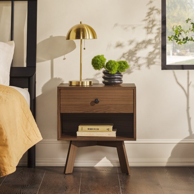 Mid-Century Frans Modern 1-Drawer Nightstand - Image 12
