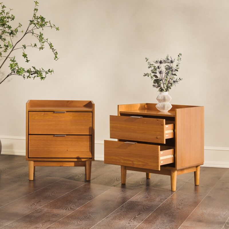 Lee Mid-Century Modern Wood Nightstand - Image 11