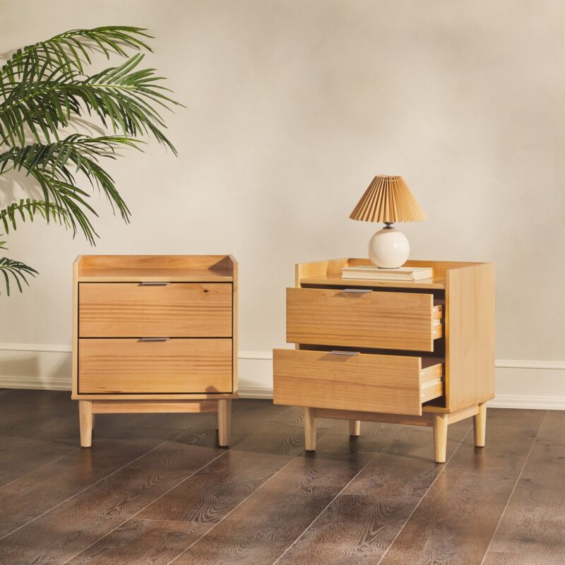 Lee Mid-Century Modern Wood Nightstand - Image 23