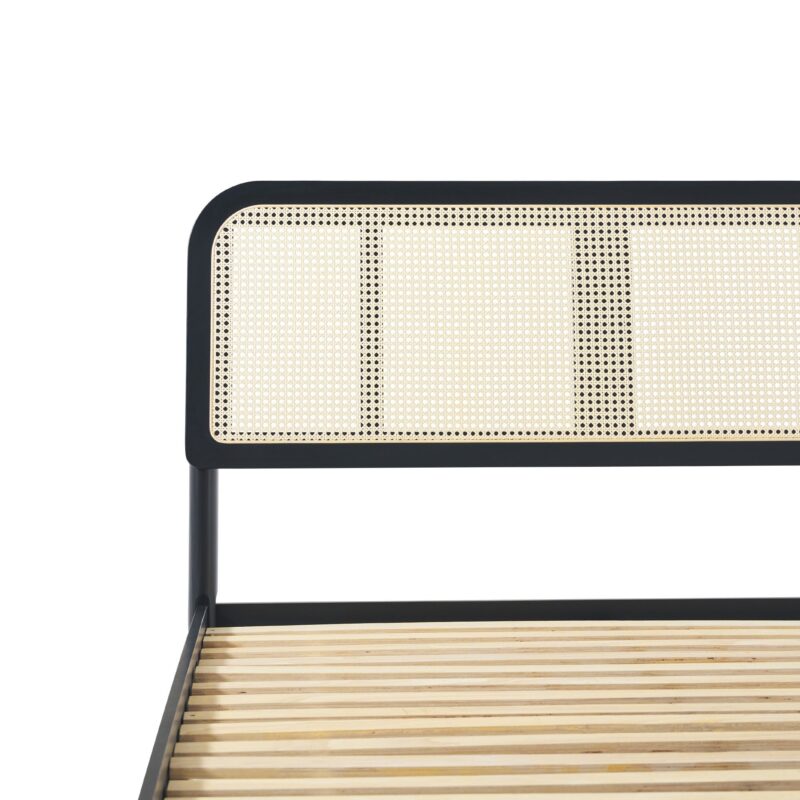Neru Boho Curved Rattan-Headboard Bed Collection (Queen or King) - Image 8