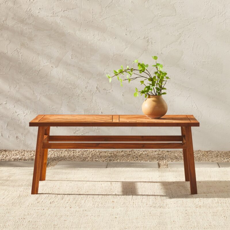 Vincent Patio Wood Coffee Table - Image 2