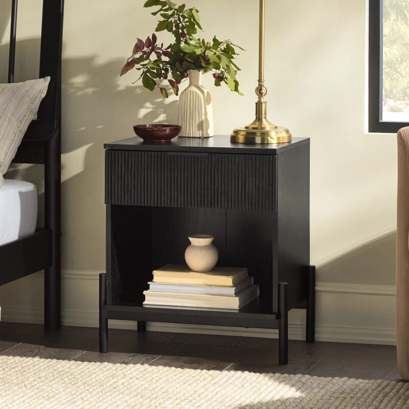 Paris Modern Scandinavian Reeded Nightstand - Image 23