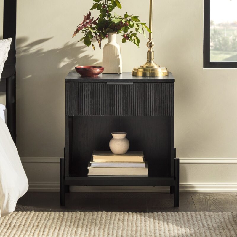Paris Modern Scandinavian Reeded Nightstand - Image 24