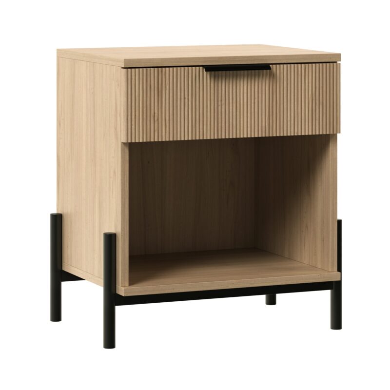 Paris Modern Scandinavian Reeded Nightstand - Image 6