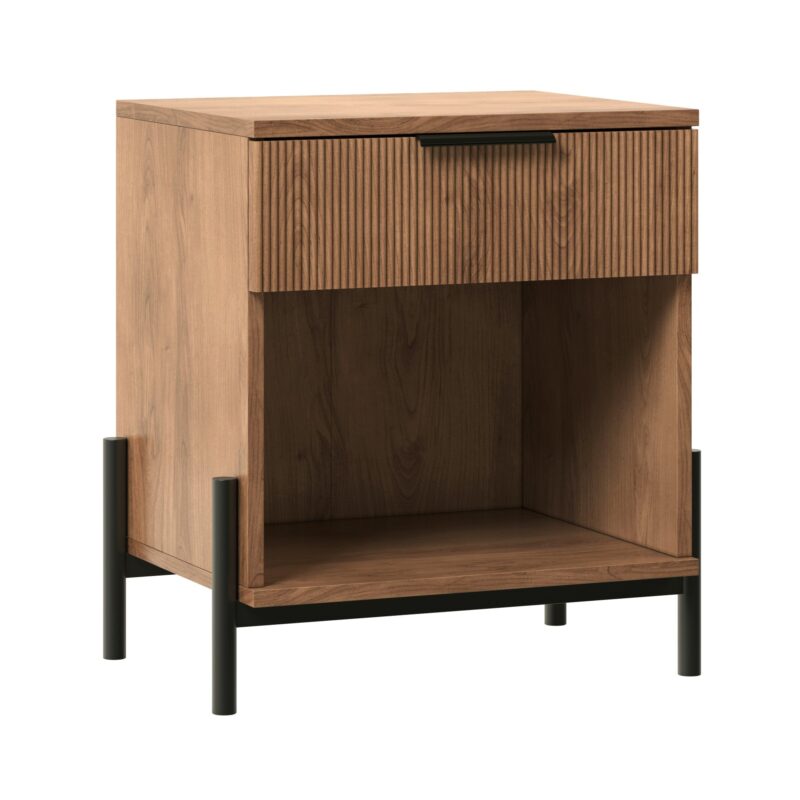Paris Modern Scandinavian Reeded Nightstand - Image 15